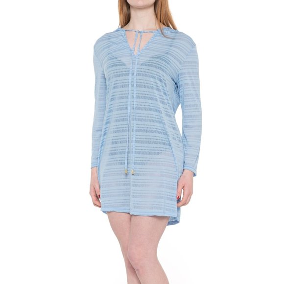 NEW KYODAN SWIM Hooded Cover-Up Dress - UPF 50 , Long Sleeve 267sn - Picture 2 of 4
